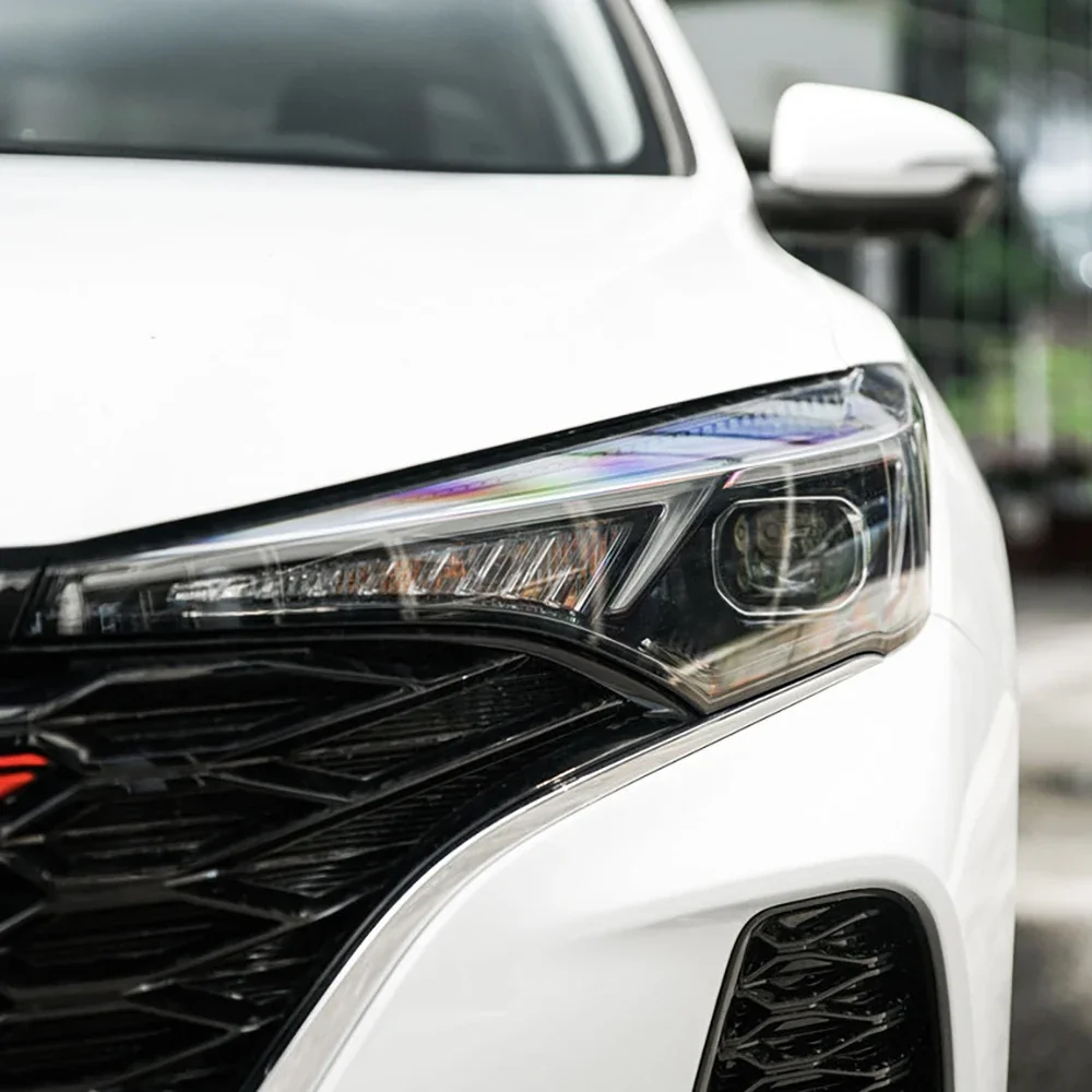 ل ChangAn Eado Plus 2020 2021 غطاء المصباح كشافات شفافة غطاء المصباح عدسة استبدال عاكس الضوء الأصلي شبكي #6