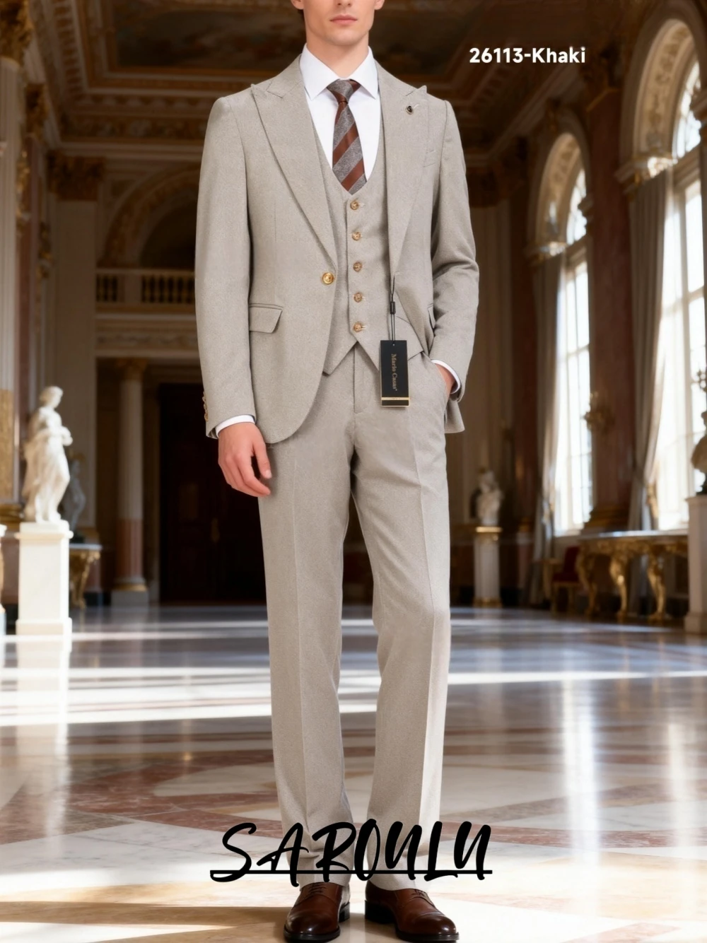 High Quality Decent Men's 3-pieces Suit Elegant Peak Lapel One Button Tuxedo For Man Formal Business Party Casual Outfit