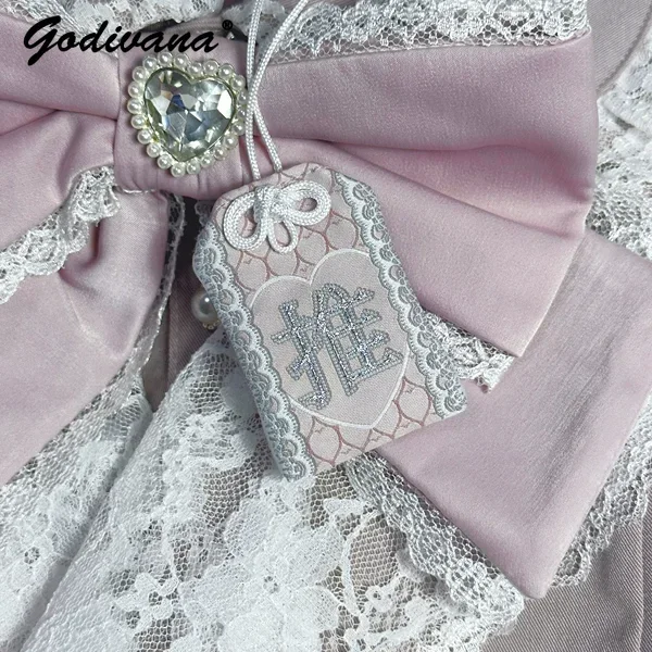 Original Japanese Mine Mass-produced Lace Bag Charms Keychain Y2K Girl Students Subculture Bag Pendant