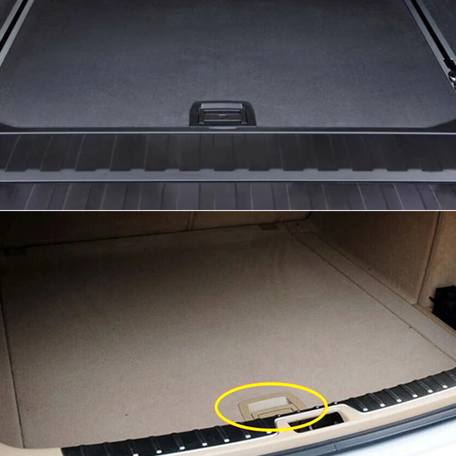 Car Trunk Tail Cover Bottom Plate Mat Floor Carpet Handle Auto Accessories For BMW E70 X5 E71 X6 2006-2013 51476958161