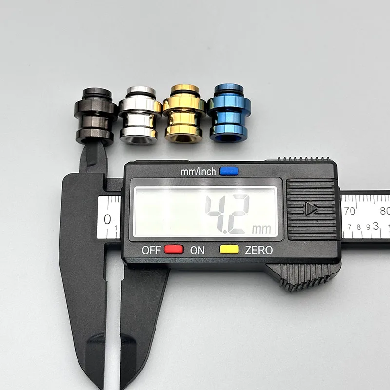 Vape 510 طرف بالتنقيط مرآة من الفولاذ المقاوم للصدأ تلميع المعبرة 4.2 مللي متر القطر الداخلي لـ v1 v2 صندوق واحد قوي ملحقات Mod Vape #6