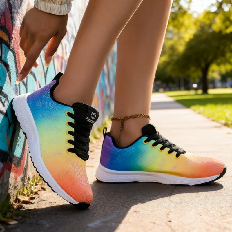 Frauen Schuhe Luxus Marke Casual Turnschuhe Schuh Sommer Frau Laufschuhe Schuh Atmungsaktiv Bequeme Mode Walking Lace Up Turnschuhe