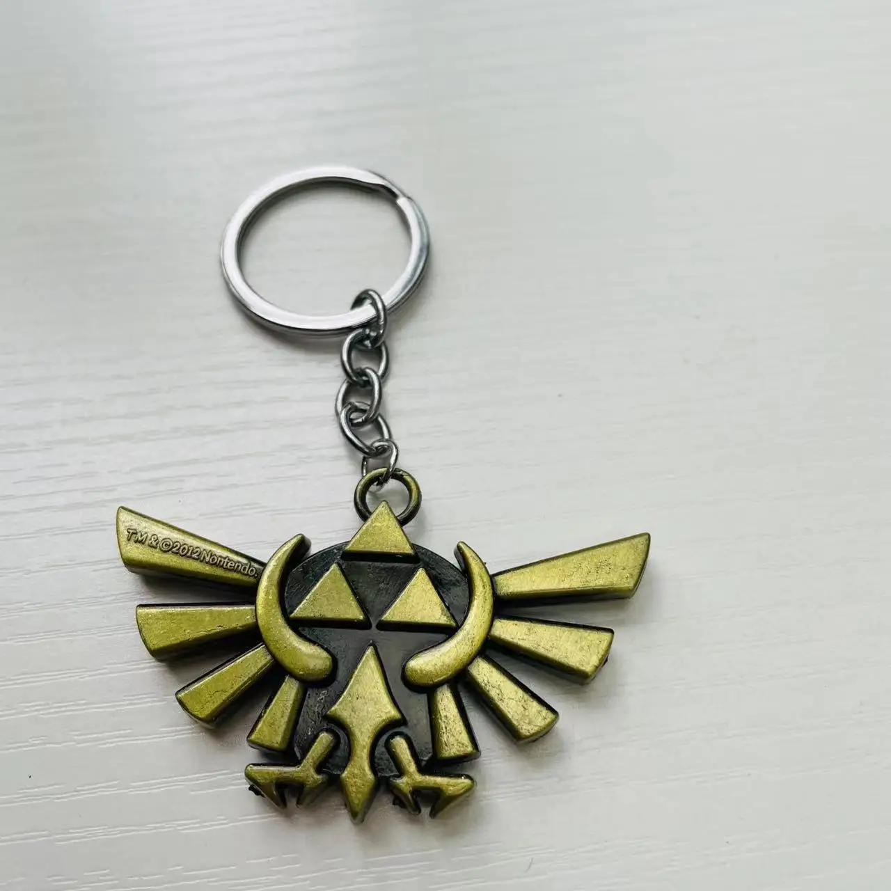 Anime Triangle Pendant Keychain Vintage Keyring Paper Gift Box 2PCS Set Halloween Cosplay Accessory Holiday Birthday Gift