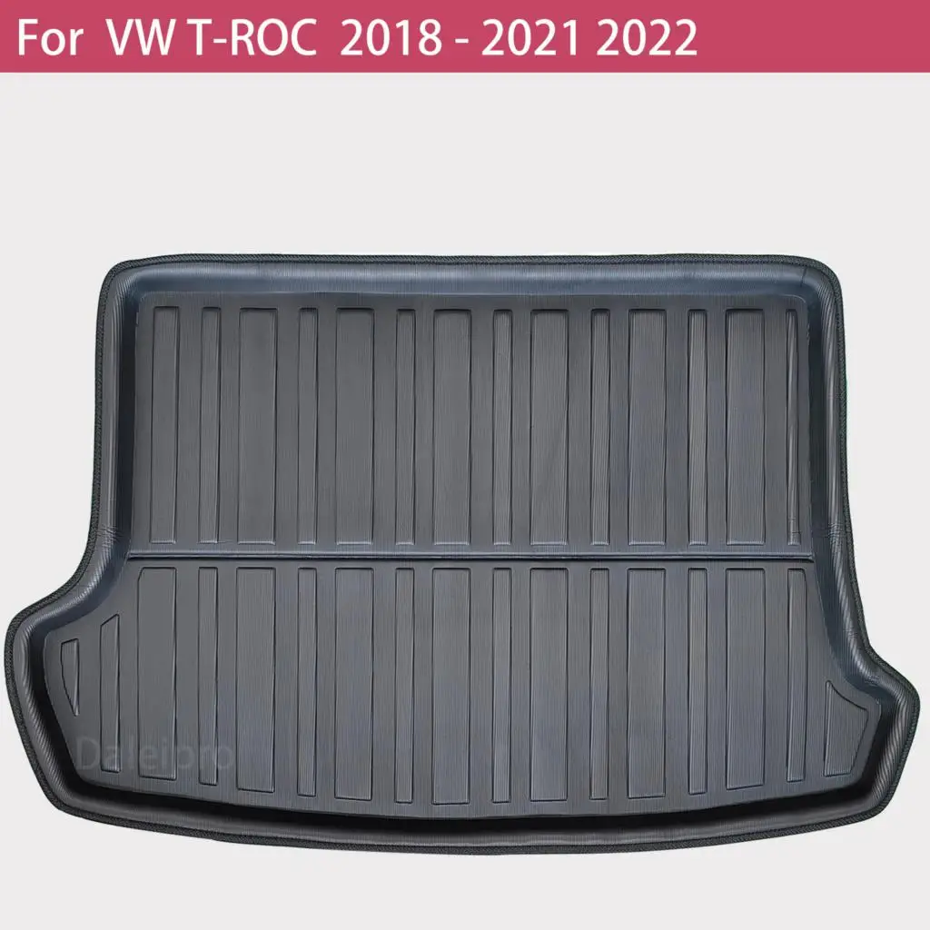 Car Rear Trunk Mat For Volkswagen VW T-ROC TRoc 2018 2019 2020 2021 2022 Cargo Liner Boot Floor Tray 3D EVA Car Accessories