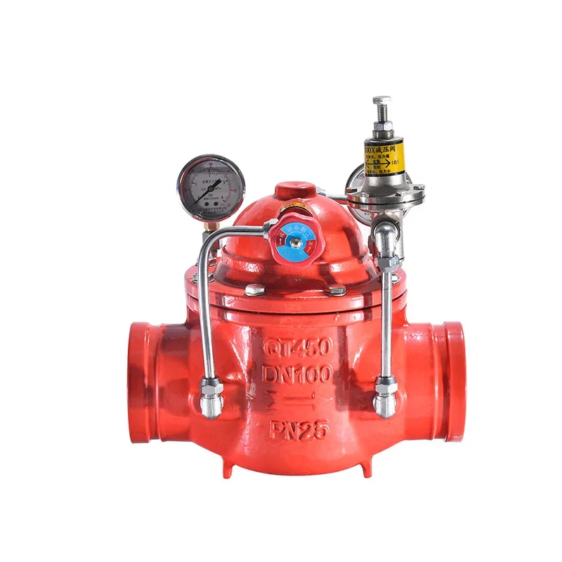 Ductile Iron Fire Protection Groove pressure reducing valve Hydraulic Water pressure reducing valve