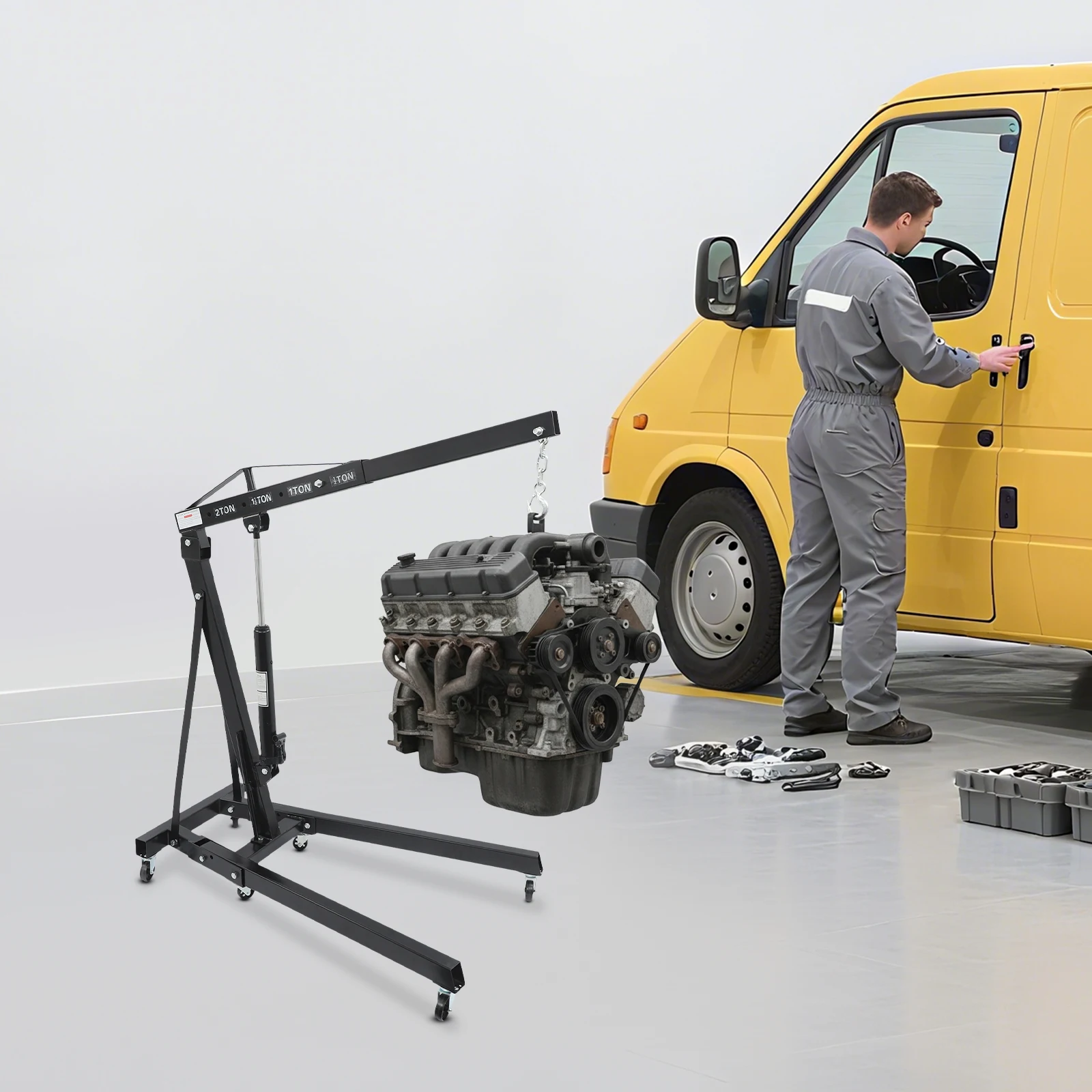 2 Ton Folding Engine Hoist Cra - огляд і ціна Engine Hoist Crane