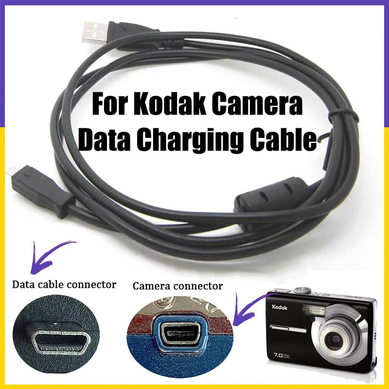 【Fast Ship】U-8 USB Charger Data Cable For KODAK Camera M1073 M753 M763 M863 M873 M883 M893IS CW330 Frame Dock P712 P850 P880