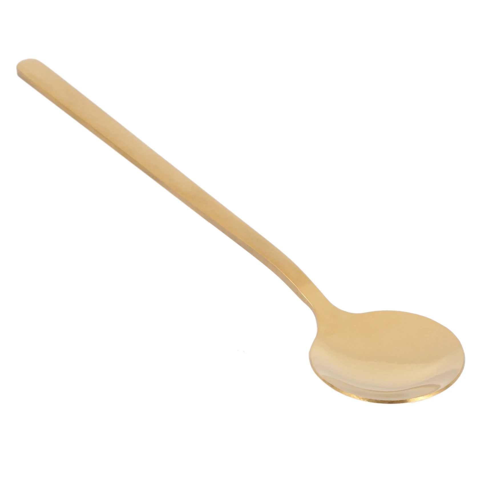 A98E-72Pcs Round Shape Coffee Spoon Stainless Steel Mini Teaspoons Sugar Dessert Spoon Ice Cream Soup Spoon Kitchen (Gold)