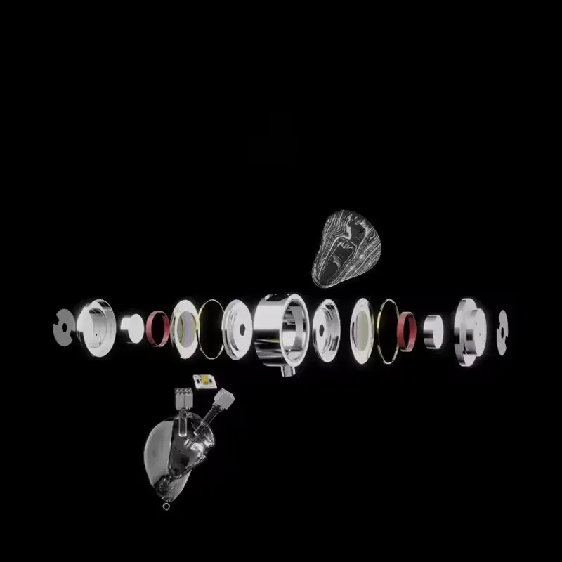 MOONDROP DARK SABER 2DD+8BA (لكل جانب) سماعة أذن داخل الأذن مرجعية مع كابل 0.78 2Pin