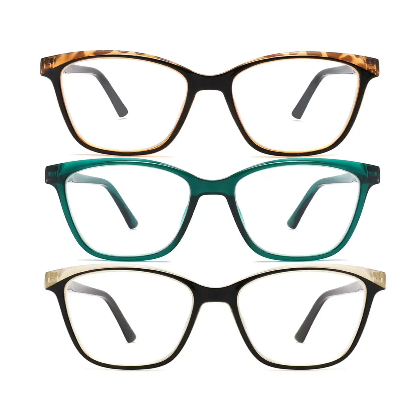 

3 Pack Cat Eye Reading glasses For Women Blue Light Blocking Fashion Presbyopic Eyeglasses Anti Eye Strain Readers