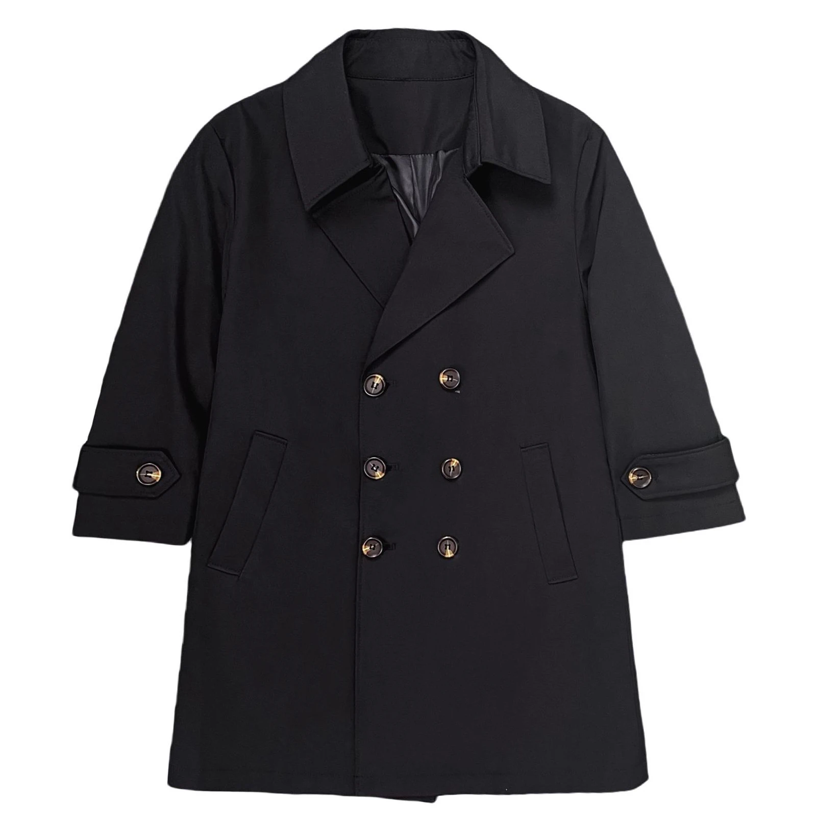 Trench Coat for Teen Girls,Autumn Long Sleeve Jacket,Kids Casual Fashion England Style Windbreaker,Double Breasted Kids Coat