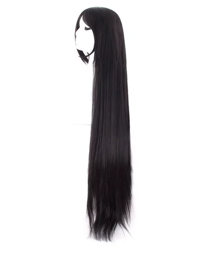 40 Inch 100 cm Long Straight Cosplay Wig Women Men Synthetic Hair For Party Cosutme Wigs Black Bangs Anime Costume