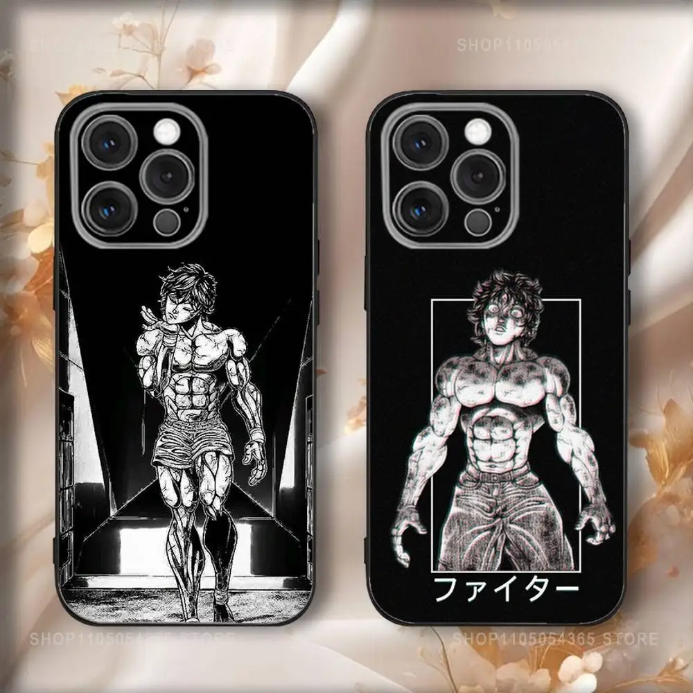 

Anime B-Baki Hanmas Phone Case For iPhone 17,16,15,14,13,12,11,Pro,Max,Plus,Air,X,XS,XR,SE,8,7,Mini,Soft Black Funda