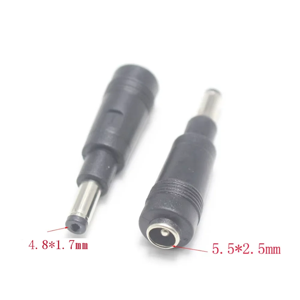 DC 4.8*1.7mm to 5.5*2.1mm / 5.5*2.5mm male Female Plug jack for HP / DELL laptop Hp 510 530 550 620 625 Compaq Presario C300/500