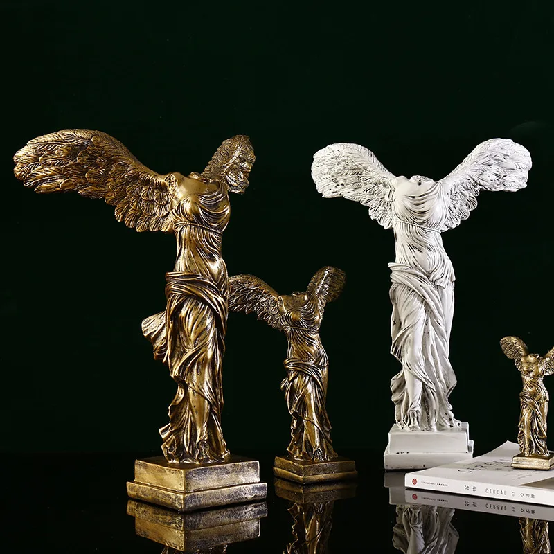 

Cross Border Resin Crafts Headless Angel Victory Statue Sculpture Decorations Home Entrance Decorations