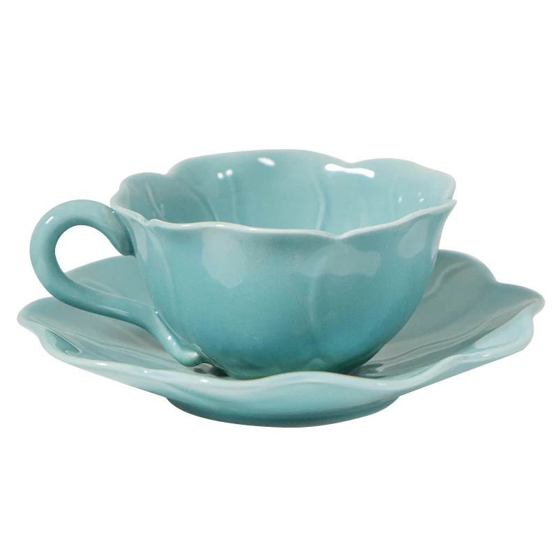 

Creative Vintage Cups And Saucers Set Aesthetic Beautiful Ceramic Coffee Tea Cup Porcelain Xicars De Pocelanas Coffee Sets