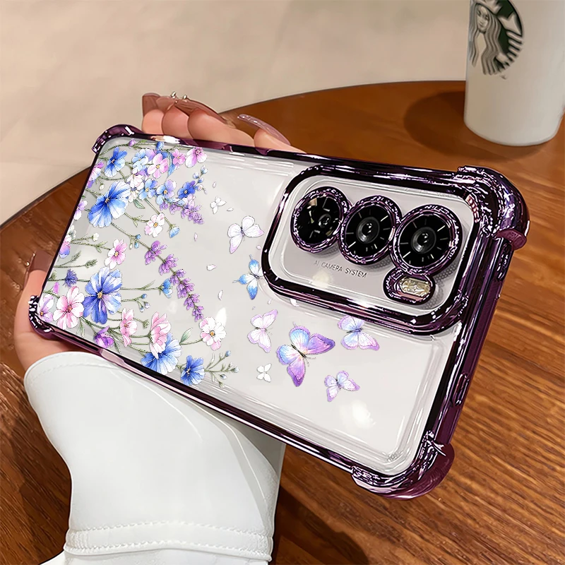 Lavender Butterfly Pattern Case For Honor X9d X8d X7d X5b X6a X7c X8c X5c Plus Slim Lightweight Silicone Anti Scratch Cover Etui