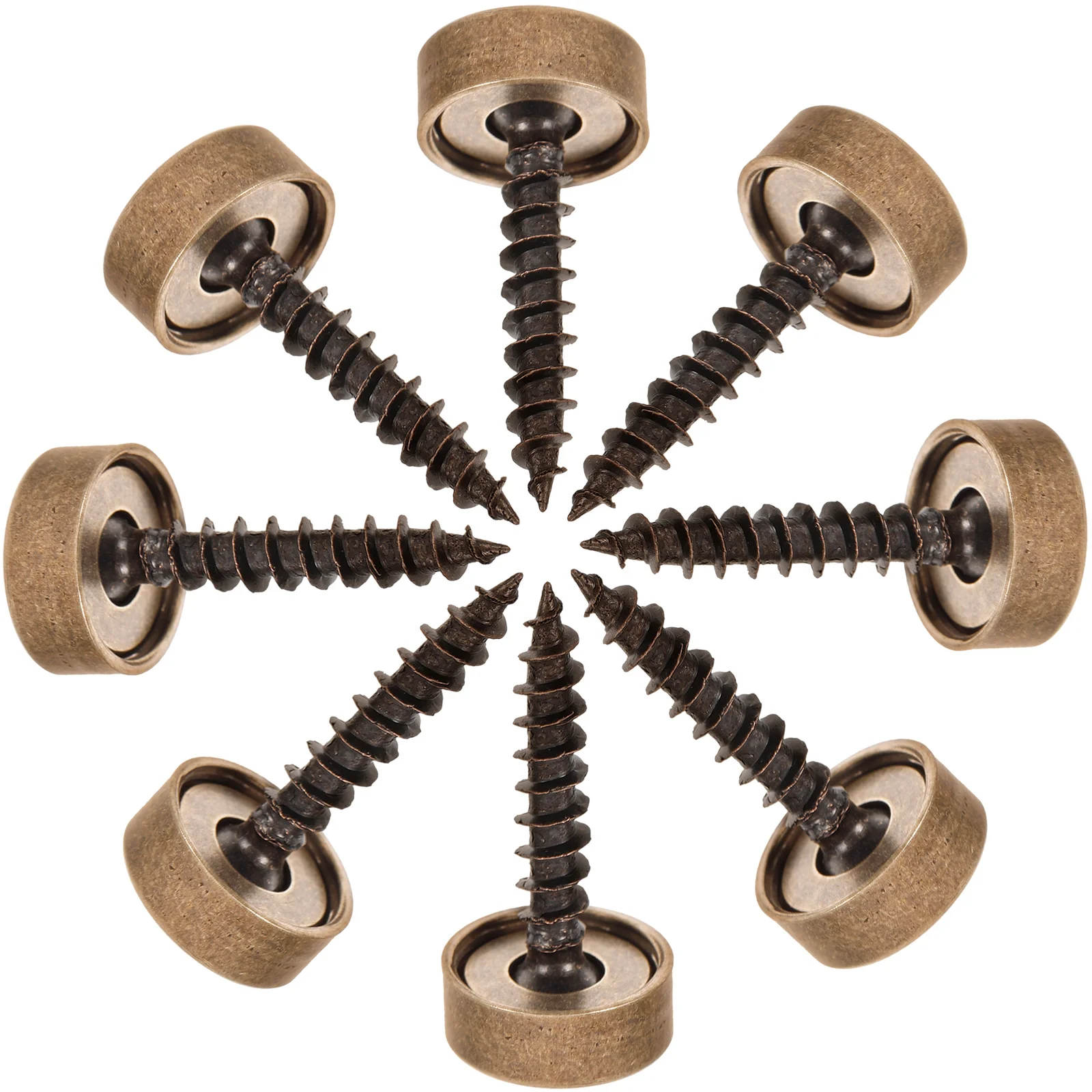 8 Pcs Screw Decorative Cap Upholstery Screws with Caps Cover Metal Mirror for Wall Mounting Covers Ornament