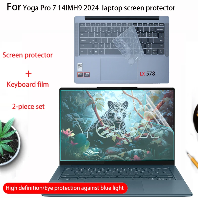 For 2024 Lenovo Yoga Pro 7 14IMH9 Computer Screen Protector 14.5 Inch Laptop Privacy Protective Film Keyboard Film Accessories