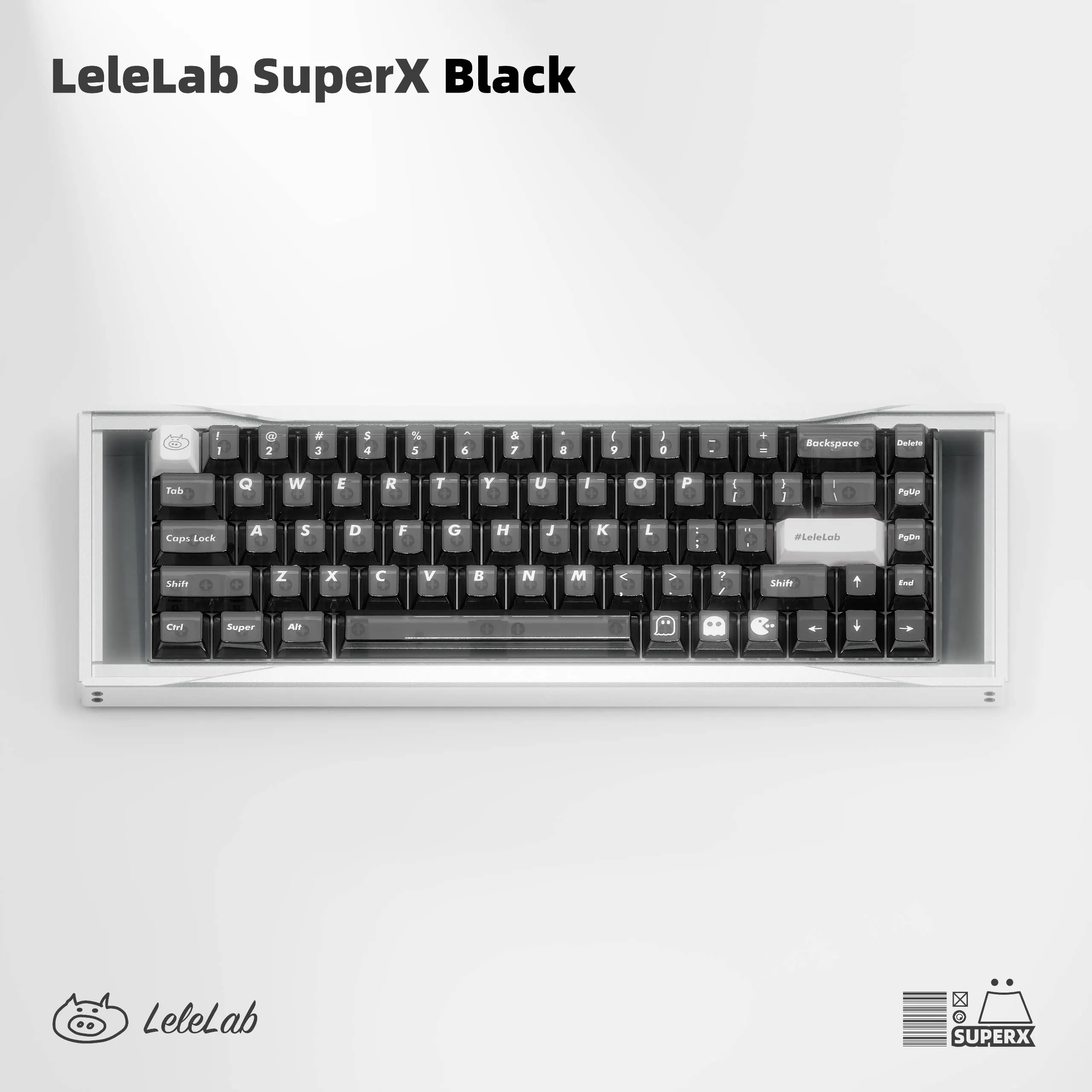 LeleLab SupSup PC Keycaps Black Fog Permeable Keycap Original Factory Personalized Keyboard Keycaps Customized PC Gifts