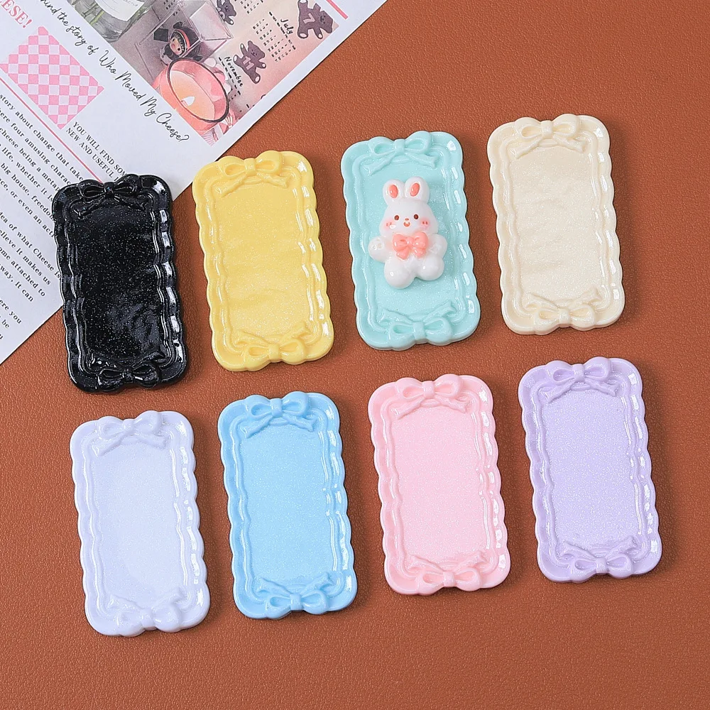 

New Base Tray Resin Geometric Cabochon 10pcs Resin Flatbacks for DIY Decoration Accessories Wholesale Ornament Bulk Supplier