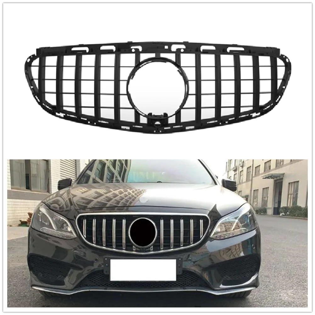 

Front Grill Grille For Mercedes-Benz E Class W212 2014-2016 E200 E300 E250 E350 E400 E550 Black/Silver GT Upper Bumper Hood Mesh