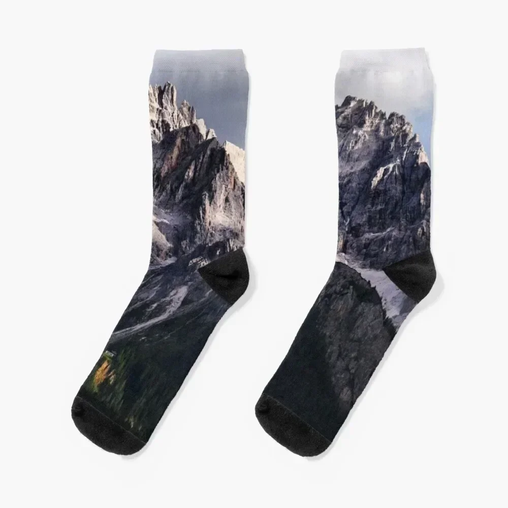 

Snowy Mountain Socks New year's heated Christmas Socks Ladies Men's