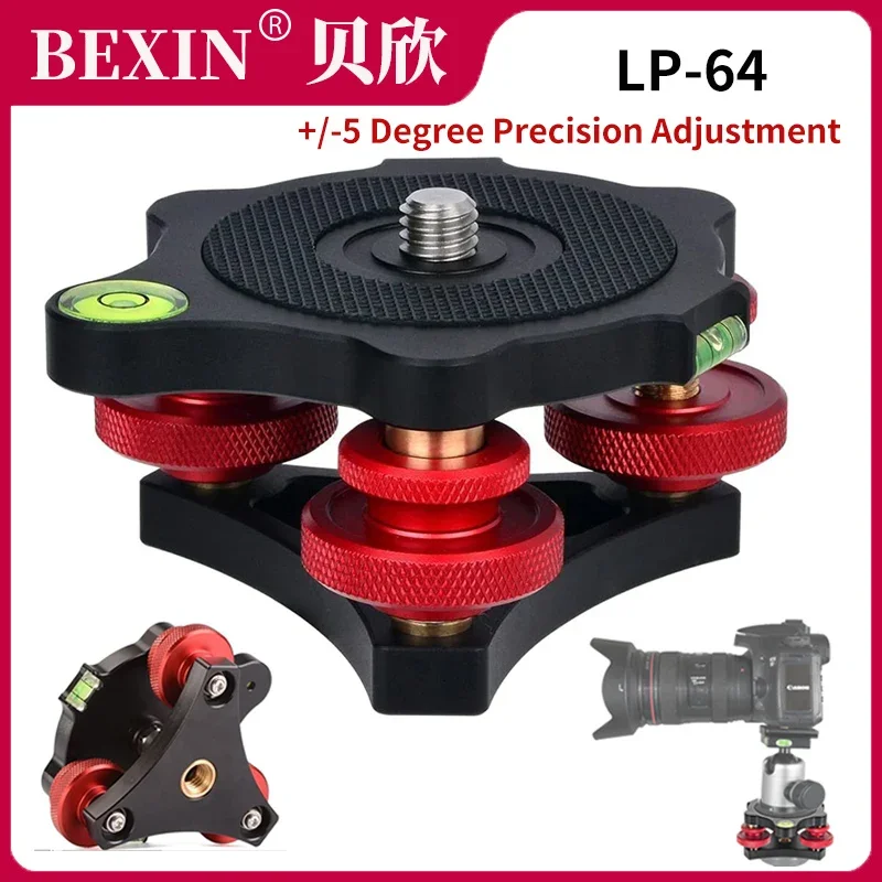 Tripod Speedy Leveling Base Leveler Adjusting Base Panning Level Plate With Bubble Level For Canon Nikon DSLR Camera Tripod