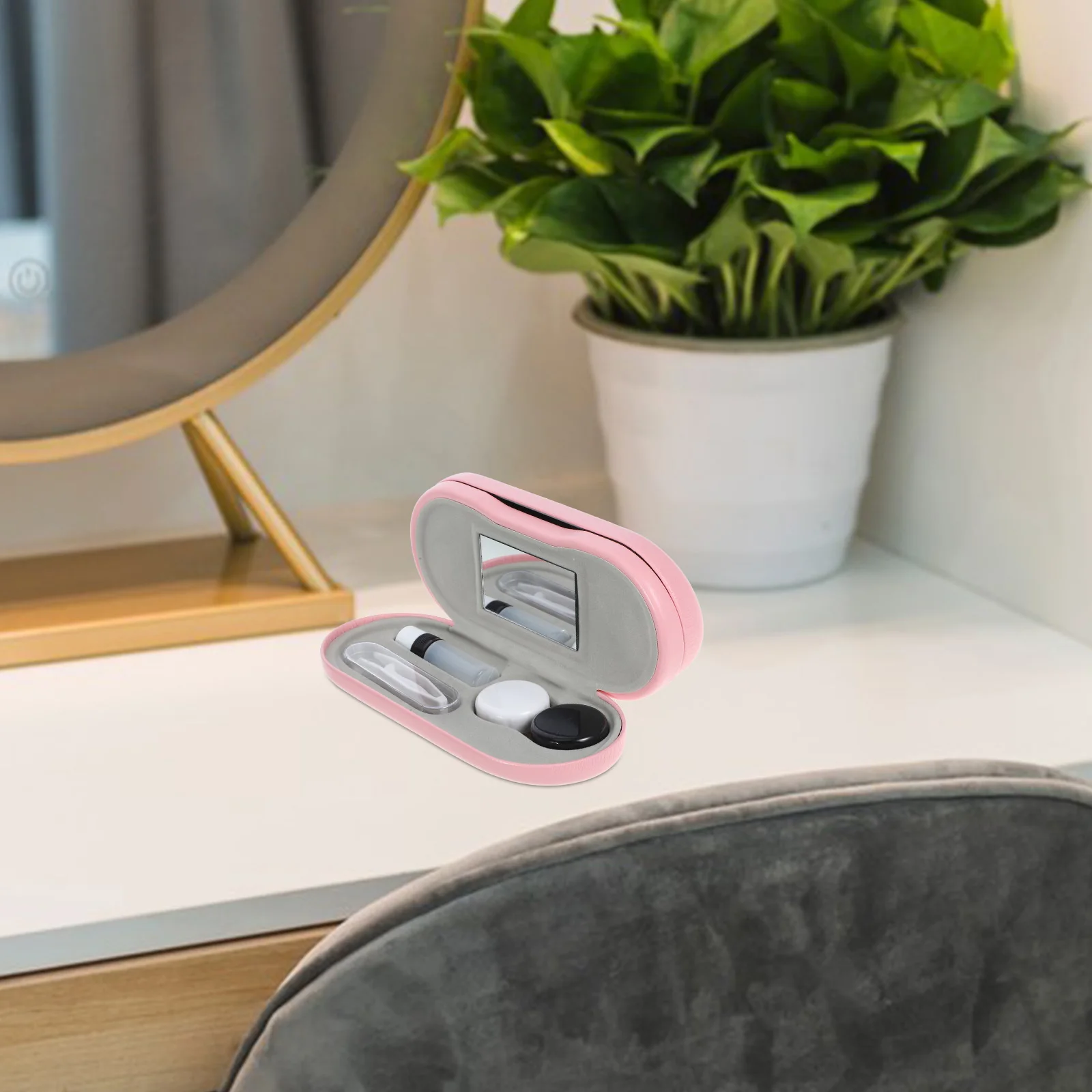 

1Set Eyeglass Case Double Layer PU Leakproof Holder Multi-Use Portable Glasses Box Convenient Travel Use