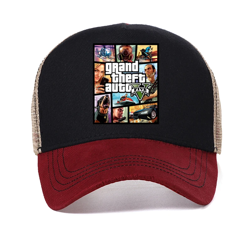 

Grand Theft Auto Game GTA 5 baseball cap fashion gta5 fans caps Mesh breathable Snapback hats Bone Garros