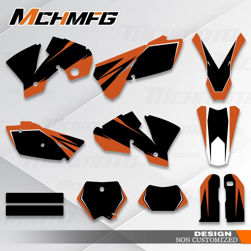 MCHMFG Complete Graphics For KTM SXF 2003 2004 EXC 2004 Motorcycle Decal Sticker