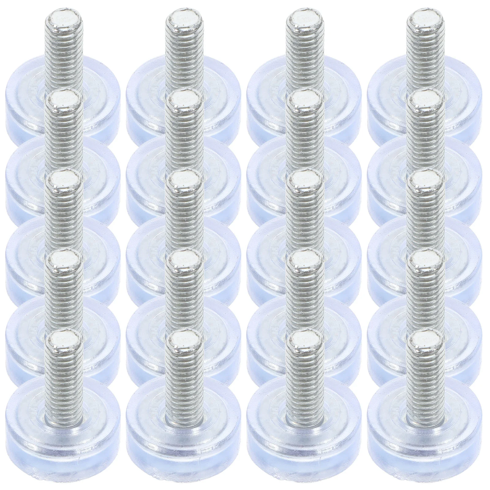 

20 Pcs Coffee Table Transparent Floor Mats Screw on Desk Feet Chair for Furniture Pvc