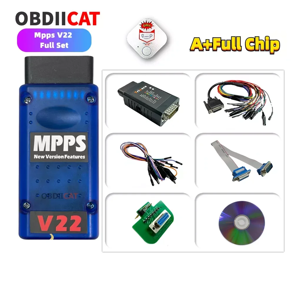 2022 New product MPPS V22 Master Tricore+Multiboot+Breakout Tricore Cable+Bench Pinout Cable no limit Perfect kit