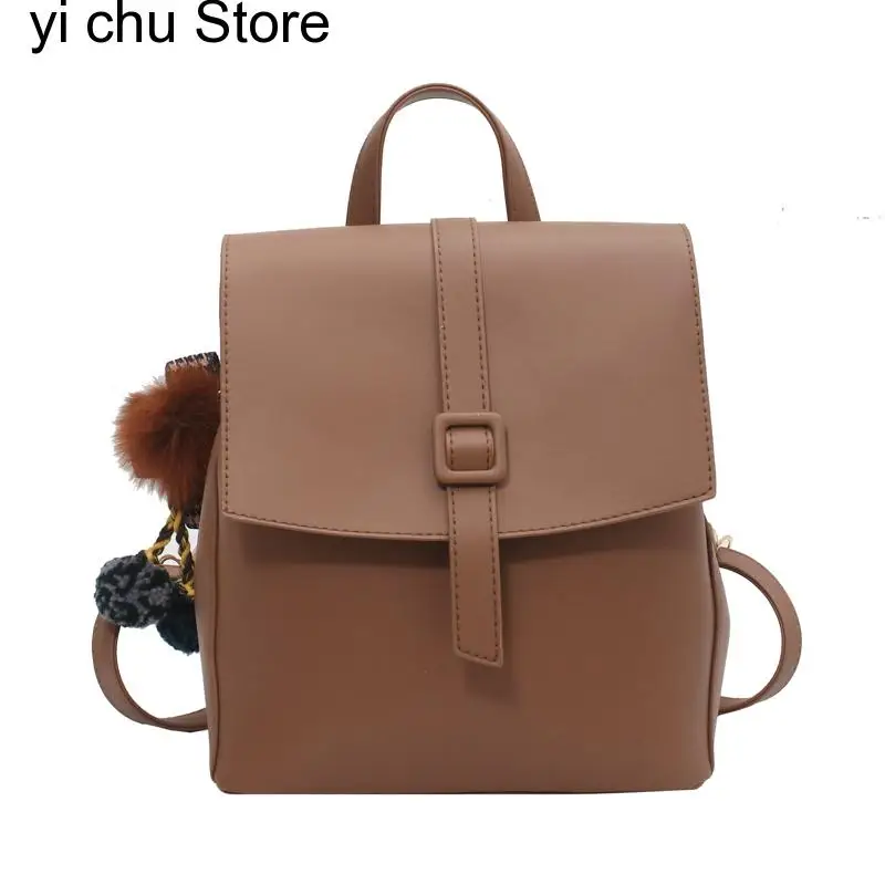 New Multifunction Backpack Women Leather Backpacks Small School Bags for Teenage Girls Fashion Female Bagpack