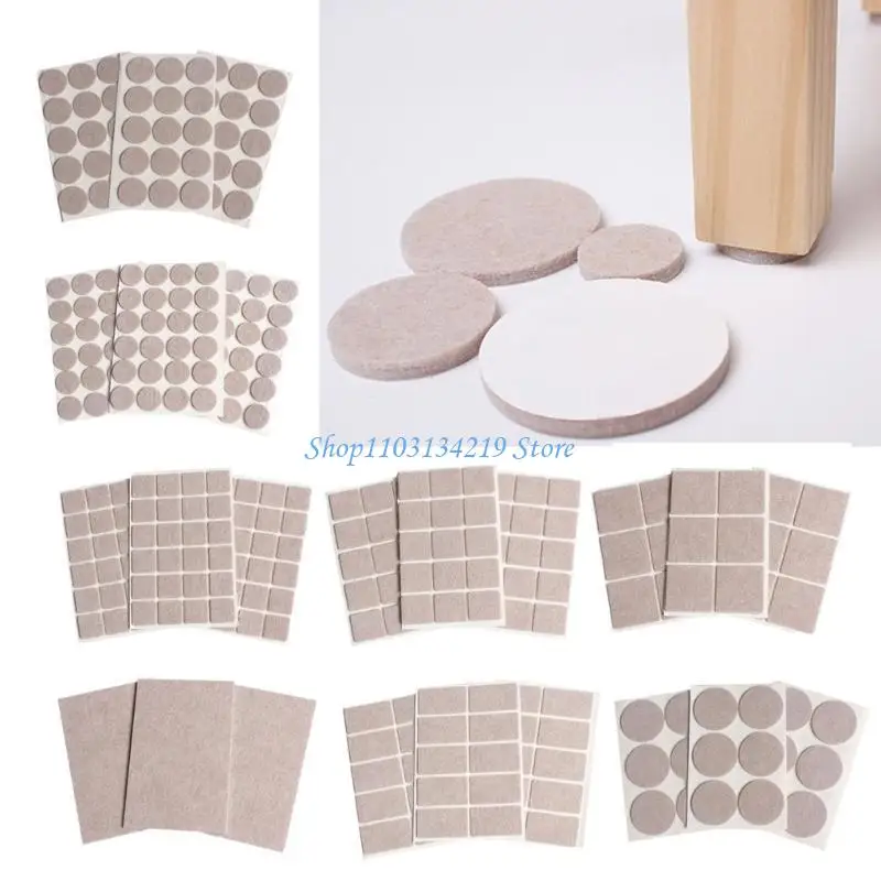 N5KC 72Pcs Adhesive Felt Pad for Furniture Legs Floor Protective Solution