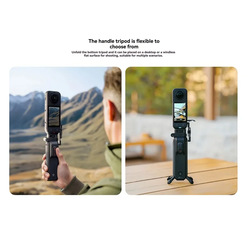 A34M-Insta360 FOMO パワーハンドル用 優れた写真撮影とビデオ撮影のための事前録画 コンパクトでポータブルなデザイン