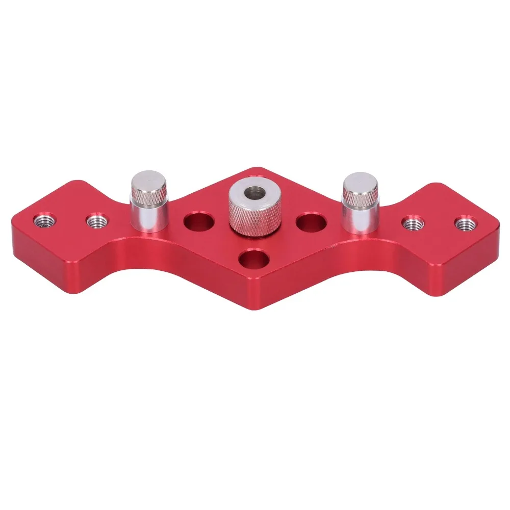 Aluminum Alloy Straight Hole Punch Locator Hand Held Red Drilling Guide Tool with 6mm 8mm 10mm Sockets Drilling Positioner