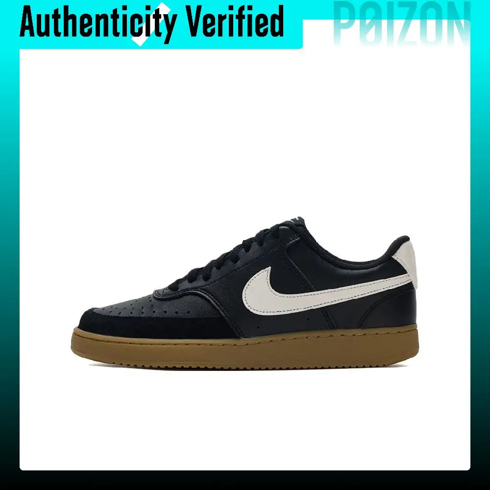 Nike Court Vision Low top Skateboard Shoes Men's Black White IB2998-004