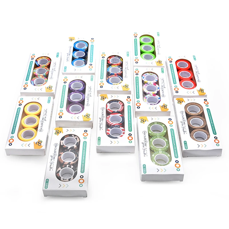 磁気リング フィジェット スピナー ストレス リリーフ おもちゃ 子供 大人 不安 減圧 フィジェット おもちゃ 感覚 クール スピナー リング セット