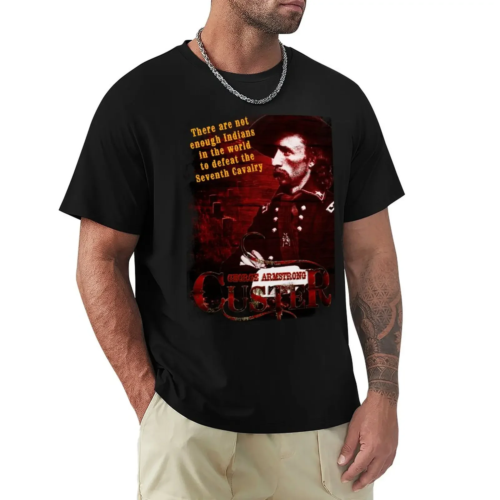 George Armstrong Custer - Seventh Cavalry T-Shirt aesthetic clothes kawaii clothes heavyweights fruit of the loom mens t shirts