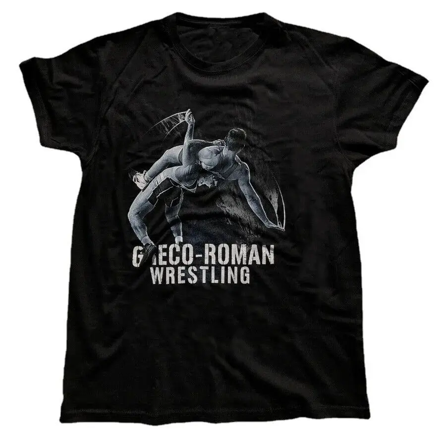 

Greco-Roman Wrestling Printed T-Shirt Classical Sports Design Summer Cotton Shor