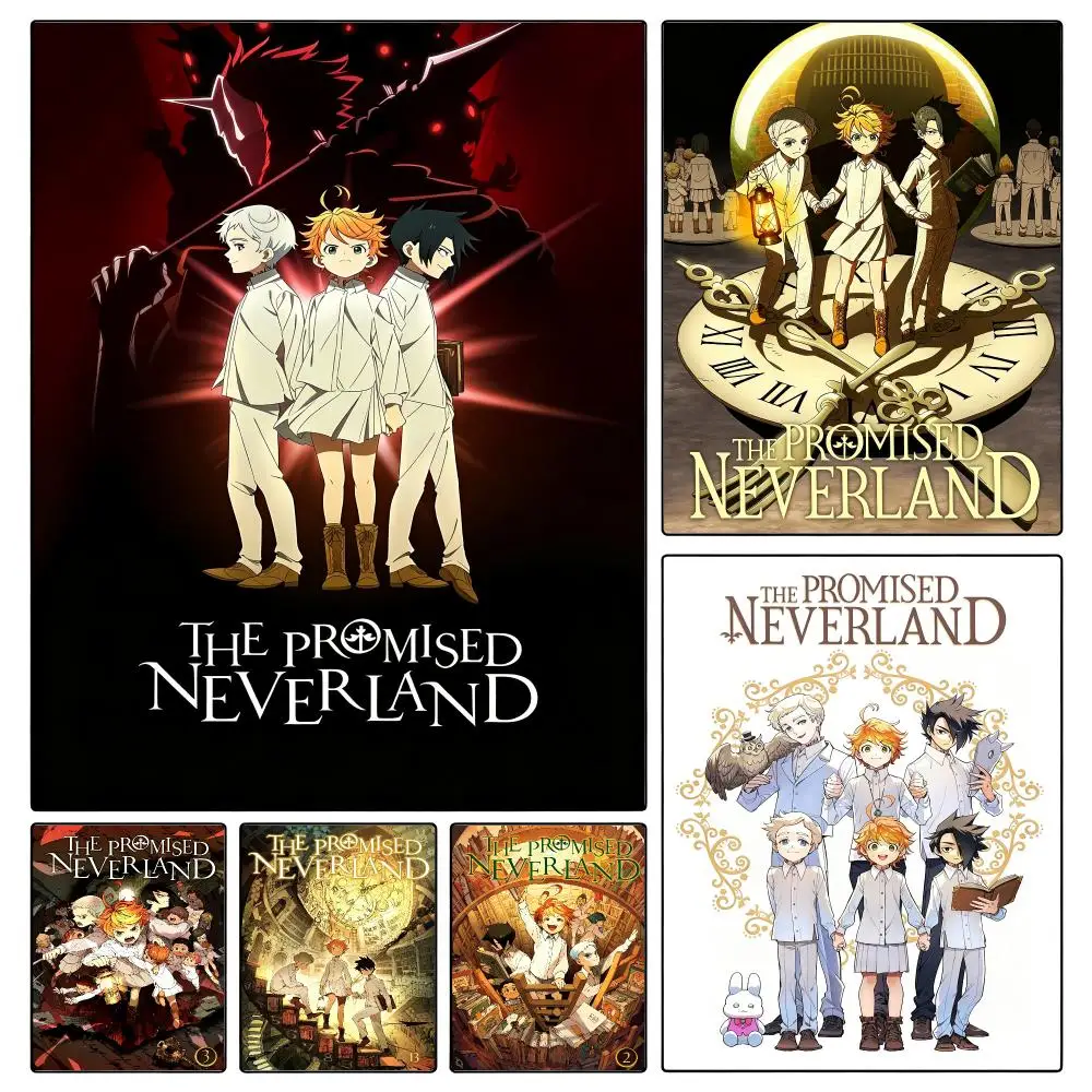 anime The Promised Neverland Poster Poster Waterproof HD Unframed Self‑Stick Decor Wall Art for Home Room Decoration Gift