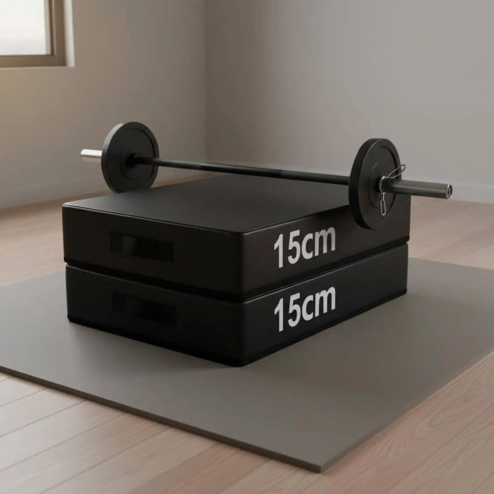 Heavy Duty Deadlift Mat Shockproof Pad for Barbell Floor Protector Noise Dampening Cushion PVC Leather Home Workout Gym