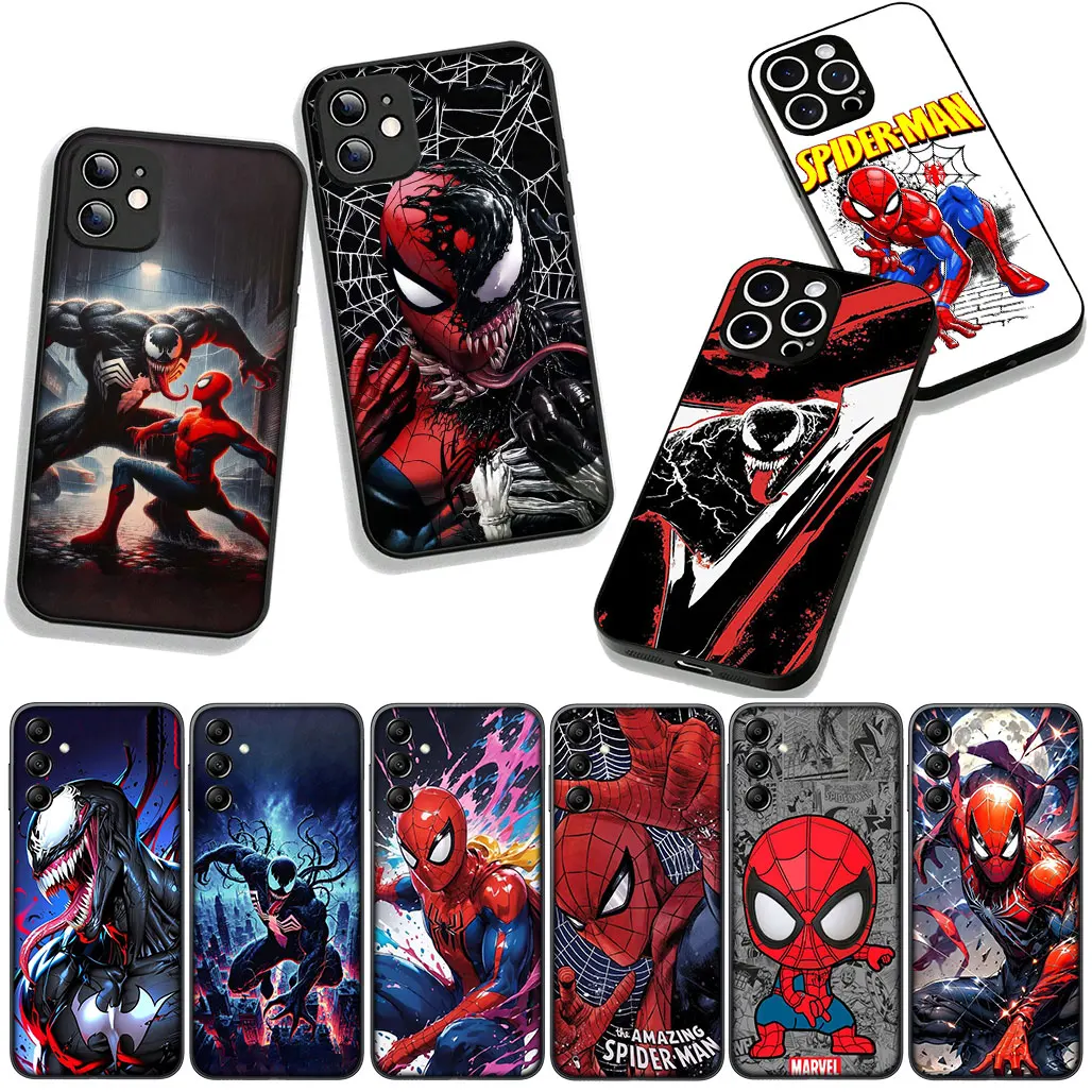 Чехол для телефона Xiaomi Poco F6 F7 Ultra F5 F3 X7 X6 X5 X3 NFC M7 M6 Pro C75 C65 C71 C61 Чехол Человек-Паук Веном Marvel Spider Man