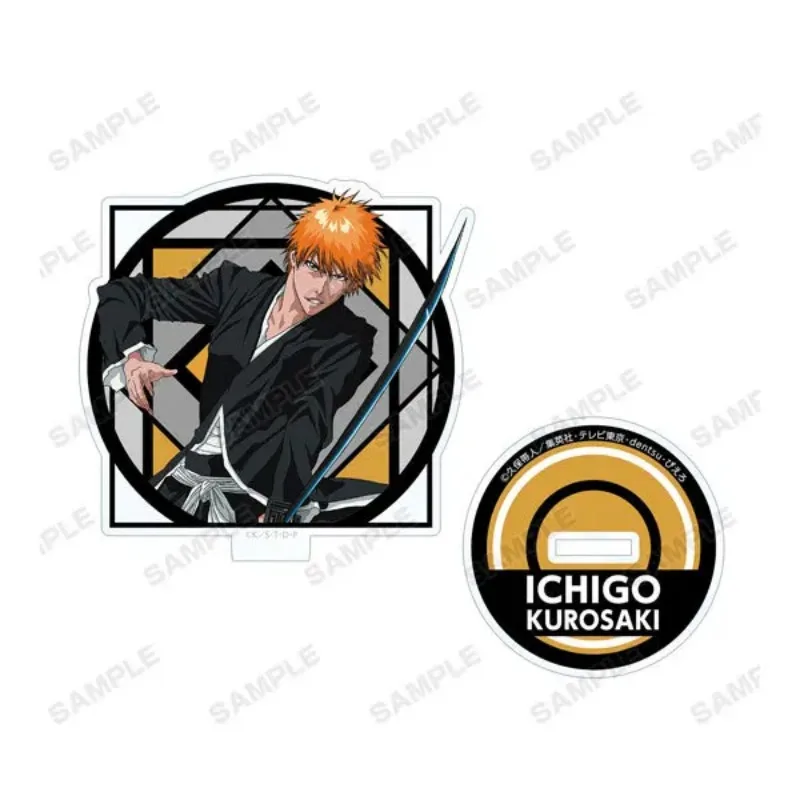 Anime Figure Standing Doll Ichigo Rukia Byakuya Renji Toushiro Gin Sousuke Acrylic Stand Model Plate Cosplay Toy Gift