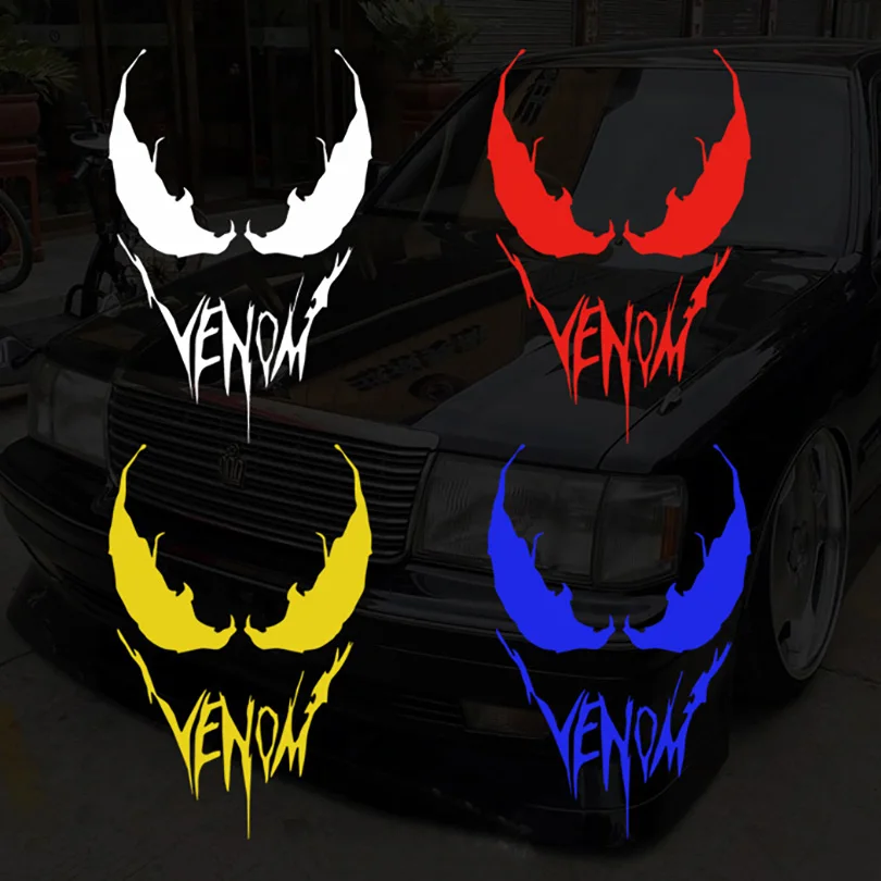 Reflective Venom Stickers Decal Moto Windshield Sticker Graphics Wrap Vinyl Waterproof for Car Bike Helmet Motorcycle Decoration