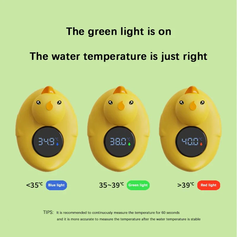 Little Yellow Duck Thermometer Baby Bathtub Shower Water Thermometer Baby Safe Temperature Sensor Floating Waterproof Baby