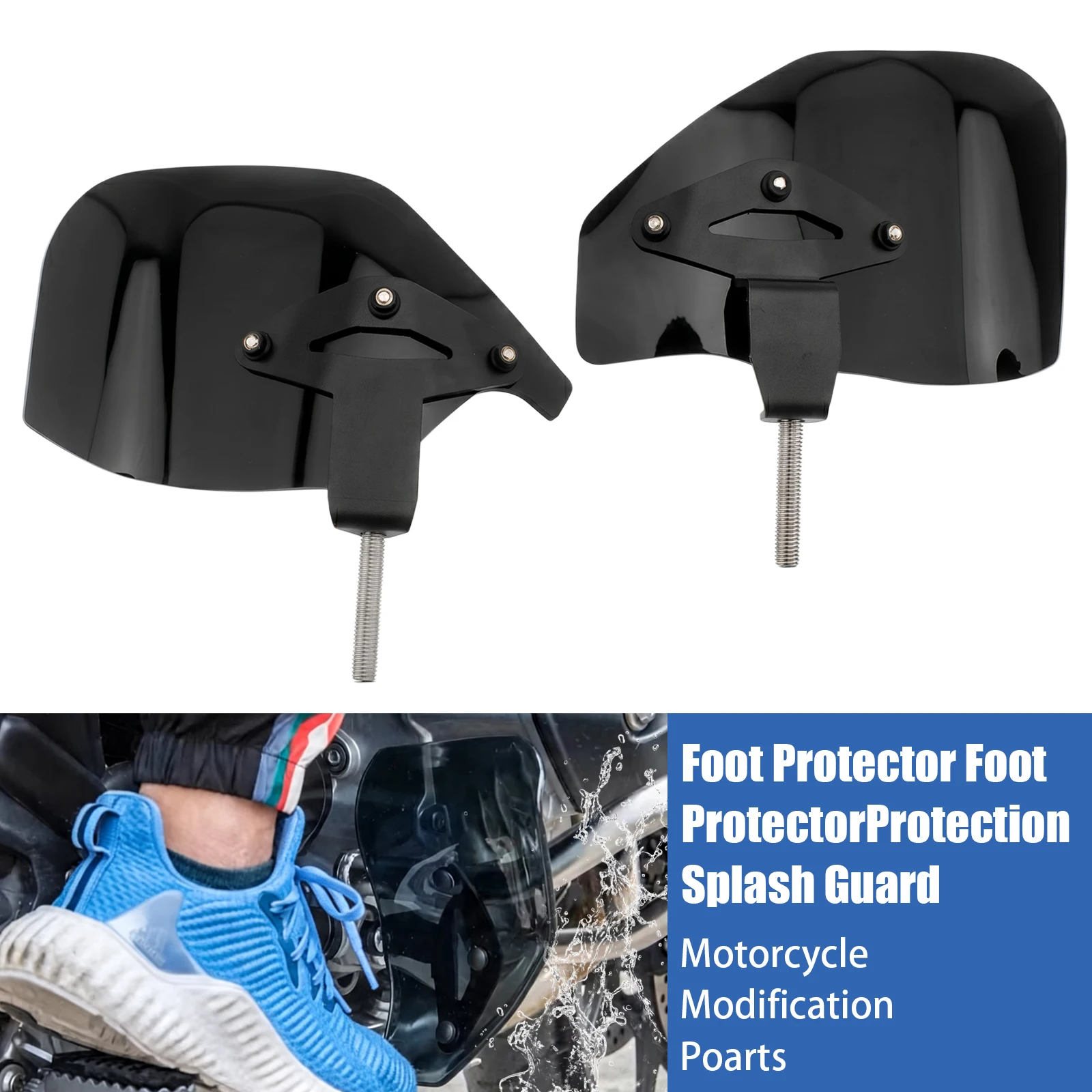 

Motorcycle Foot Wind Deflector Splash Guard For BMW R1200GS LC ADV R1250GS 2013-2020 Foot Protector Mudguard Black/Clear