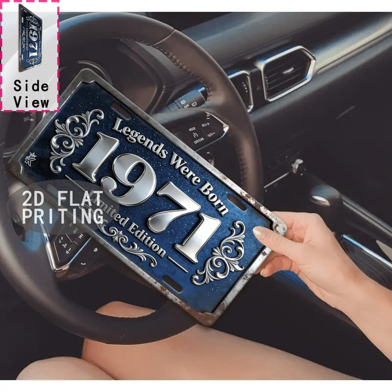 2D Flat - 2D Plane, a Limited Edition Retro Legend Born in 1971 | 2D Printed Sign, Reusable, Perfect for Wall Decoration, Birt