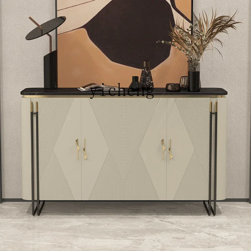 

rock slab dining side cabinet narrow integrated wall high cabinet household wine cabinet cupboard